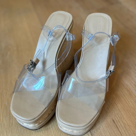 Schutz women’s Caryne transparent wedge sandal - Picture 6 of 10